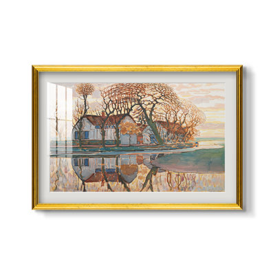 Ferme près de Duivendrecht, v. 1916-Piet Mondrian-Impression encadrée personnalisée