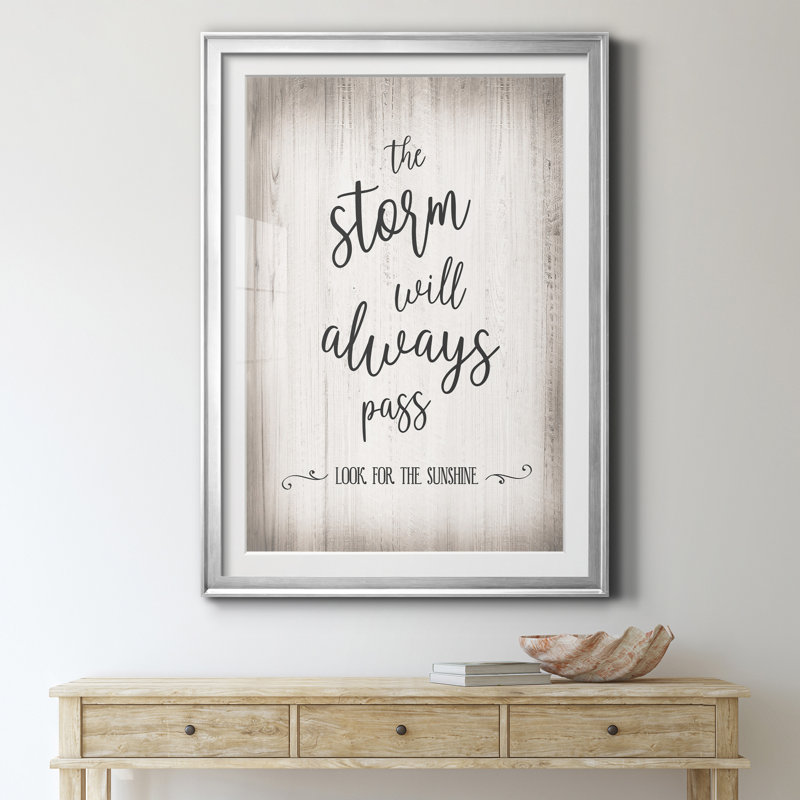 Look for Sunshine - Reproduction d'art textuel sur papier encadré, H 22,5 po x l 30,5 po x P 1,5 po, Cadre argenté