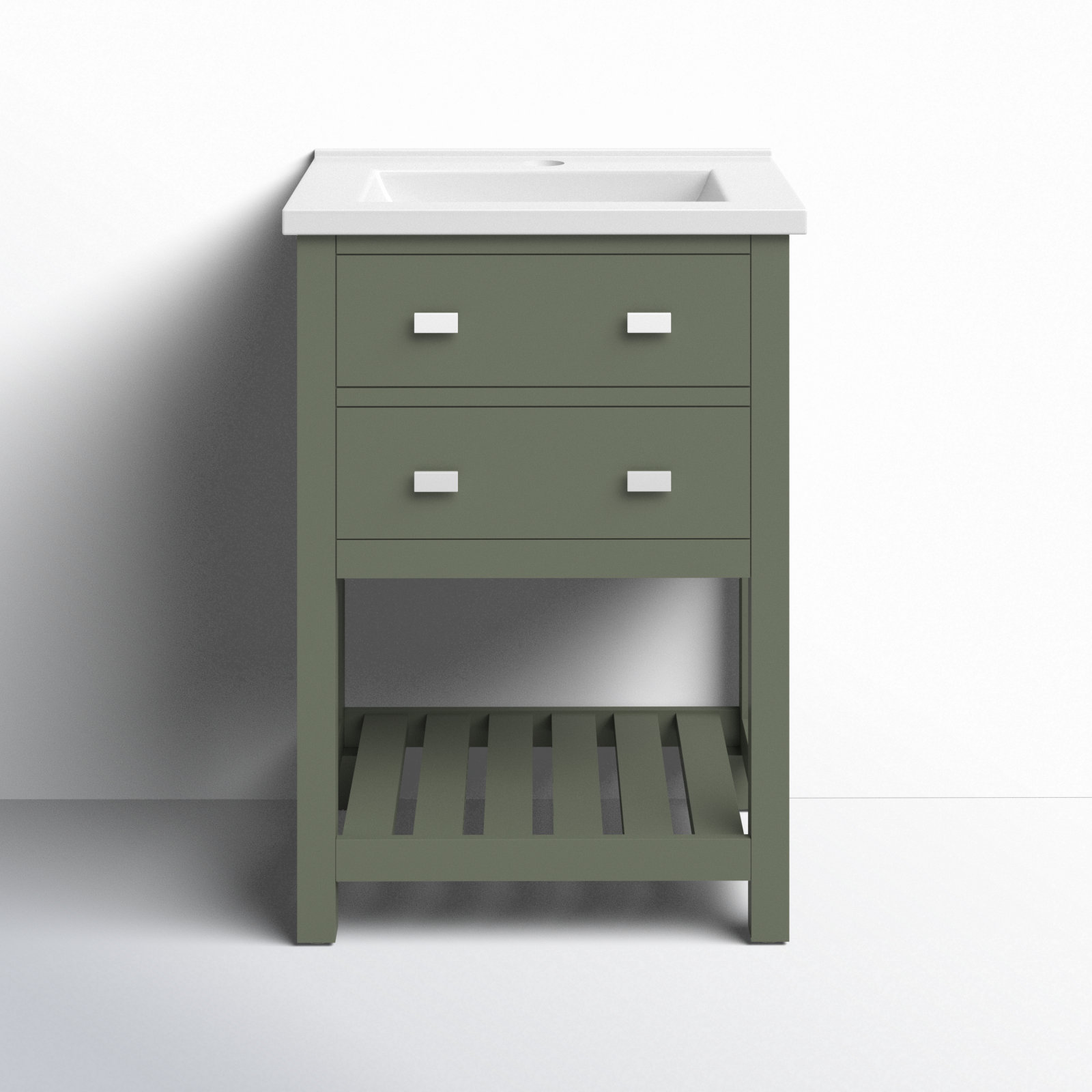 Caitlyn 24'' Single Bathroom Vanity, Glacial Green