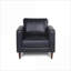 Chaise de salle à manger capitonnée en cuir d'inspiration Mid-Century avec fabrication robuste et sièges confortables pour les réunions de famille