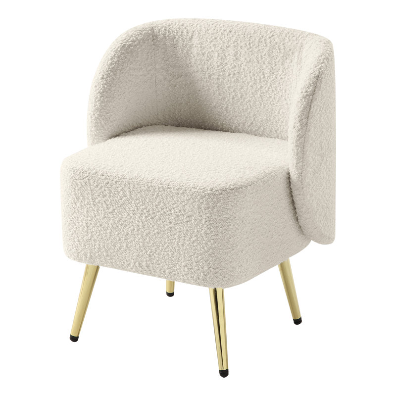 Chyenne Vanity Chair, Cream Polyester Blend