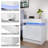 2 - Drawer Nightstand with APP Controlled LED Light and High Gloss Finish-593551373