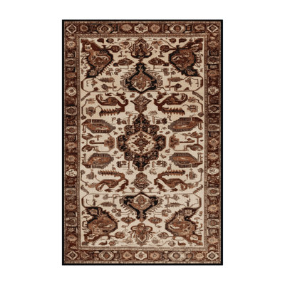 Tapis brun lavable à la machine