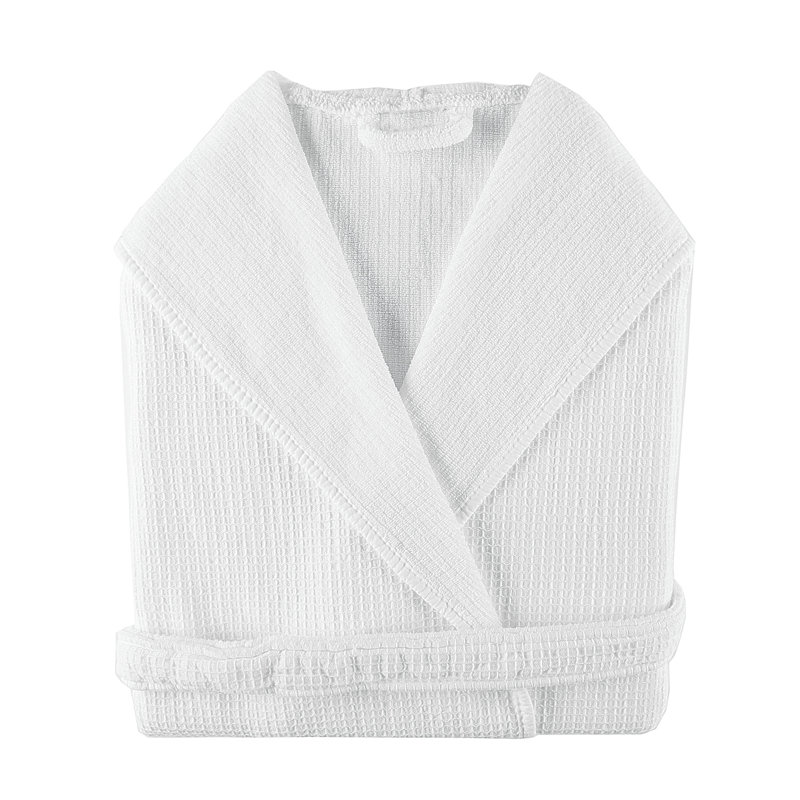 Peignoir à gaufres de coton 100% Gilmer, Petit, Blanc