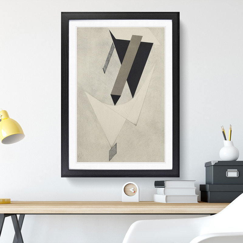 Composition Vol.12 by El Lissitzky - Picture Frame Graphic Art, Black Framed, 65cm H x 48cm W x 2cm D