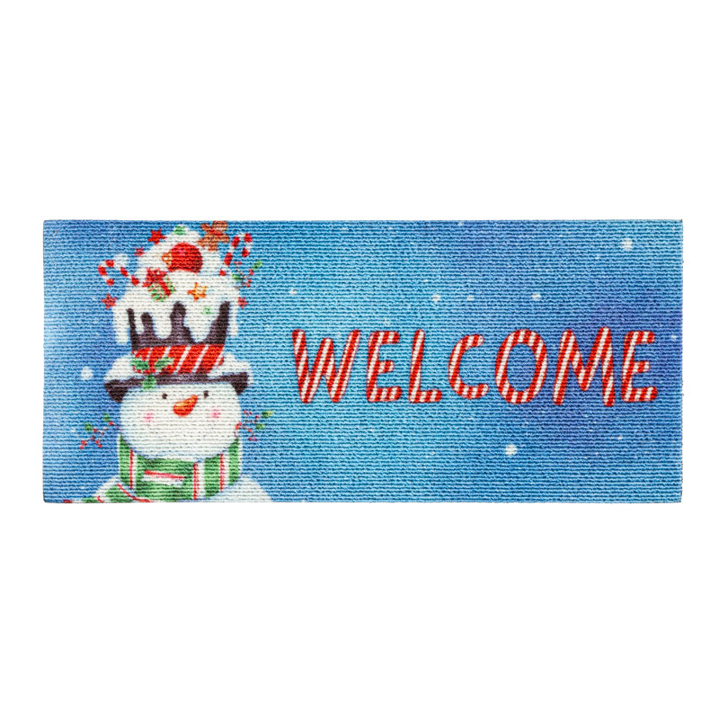 Tapis d'extérieur antidérapant Elli-Mai Christmas Snowman