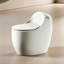 12" Rough-In 16.14"Seat Height Integrated Egg Toilet with Armrest, Siphon Flush System, Odour-proof, Quiet Powerful Flush for Household