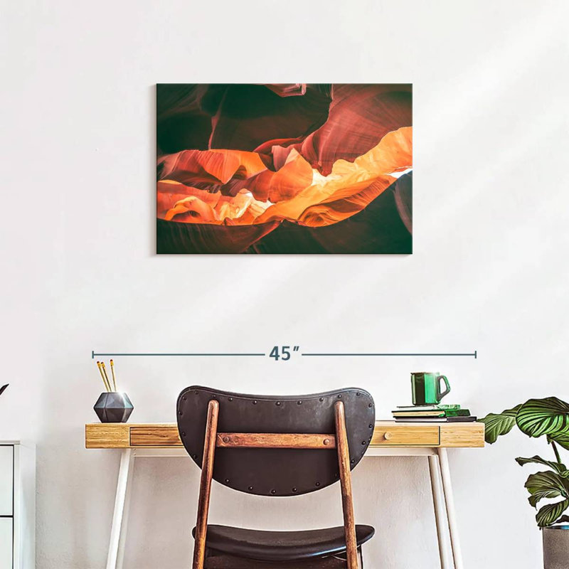 Avery, paysage abstrait, canyon, H 20 po x l 30 po