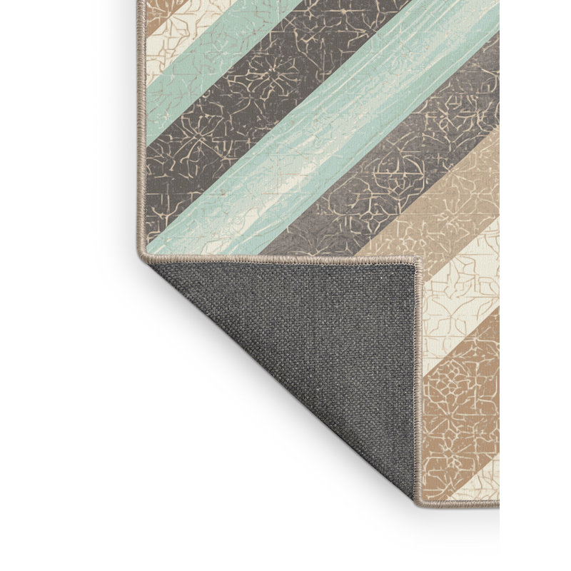 Tapis moelleux moelleux et moelleux d'inspiration mondiale Aurora Borealis, 4 x 6