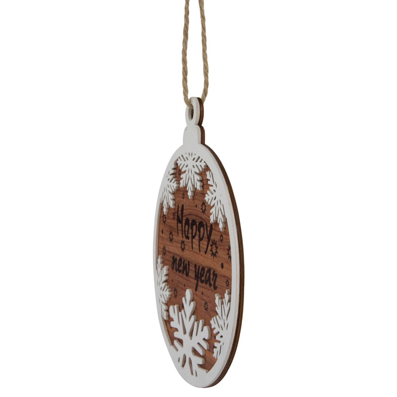 7'' Wood Holiday Shaped Ornament