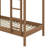 Twin Over Twin Bunk Bed, Upholstered Bunk Bed Frame With Ladder, Safety Guardrails,Rubber Wooden,Teddy Fleece Fabric Headboard/Footboard