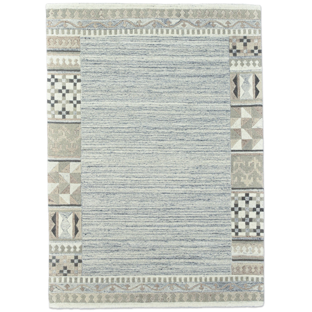 Geometric Wool Hand Woven Area Rug