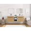 Ensemble de meuble-lavabo mural 60 po avec lavabo de comptoir en résine et 1 tablette de rangement, 4 portes à fermeture douce (KD-Packing)-133692217