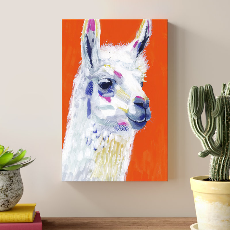 Animal Party IV - Painting on Canvas, 46cm H x 30cm W, Wrapped Canvas