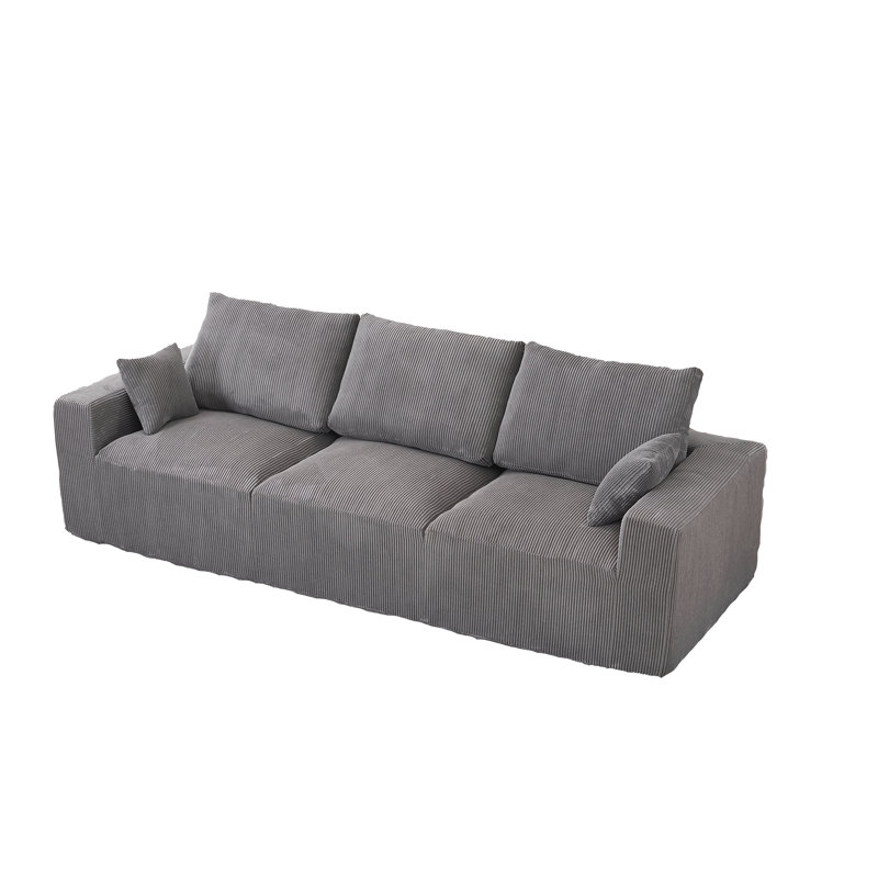 Canapé modulaire modulaire, en forme de L avec coussin de siège extra large, chargeur USB et de type C, conception d'accoudoir pétale, mousse haute densité