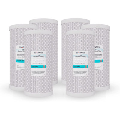 Max Water 10 inch x 4.5 inch, CTO Carbon Reverse Osmosis Replacement Filter Cartridge