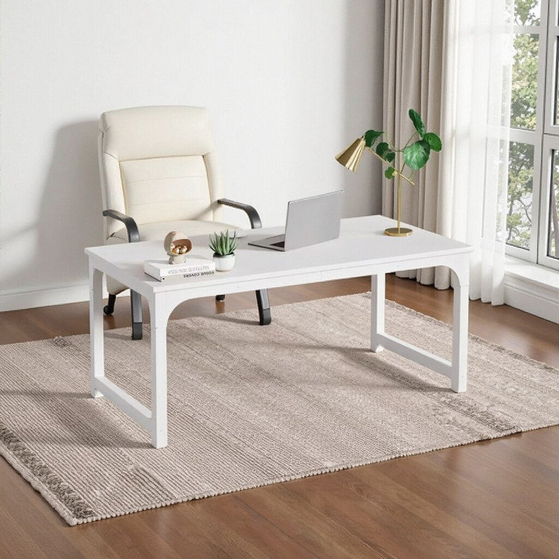 Bureau de direction 63 po - Design industriel moderne avec plateau en grain de bois