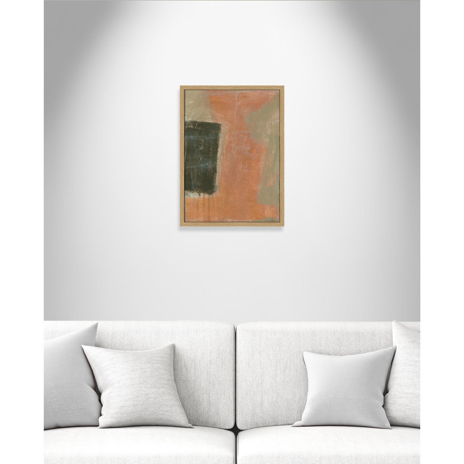 Anali "Autumn Sandbox" Painting, 23" H x 17" W x 0.75" D, Natural