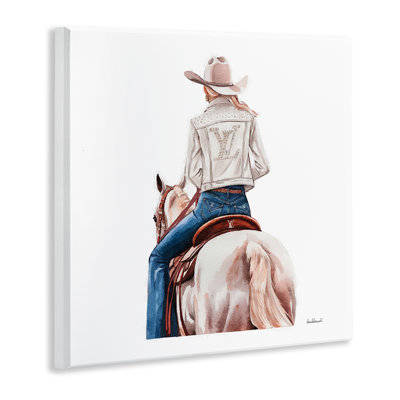  Art mural Glam Girl on White Horse par Amanda Greenwood