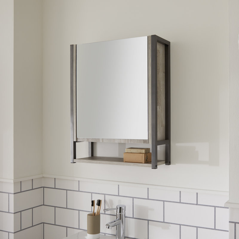 Adedoyin 48.5mm W 60mm H Frameless Medicine Cabinet Mirror 2