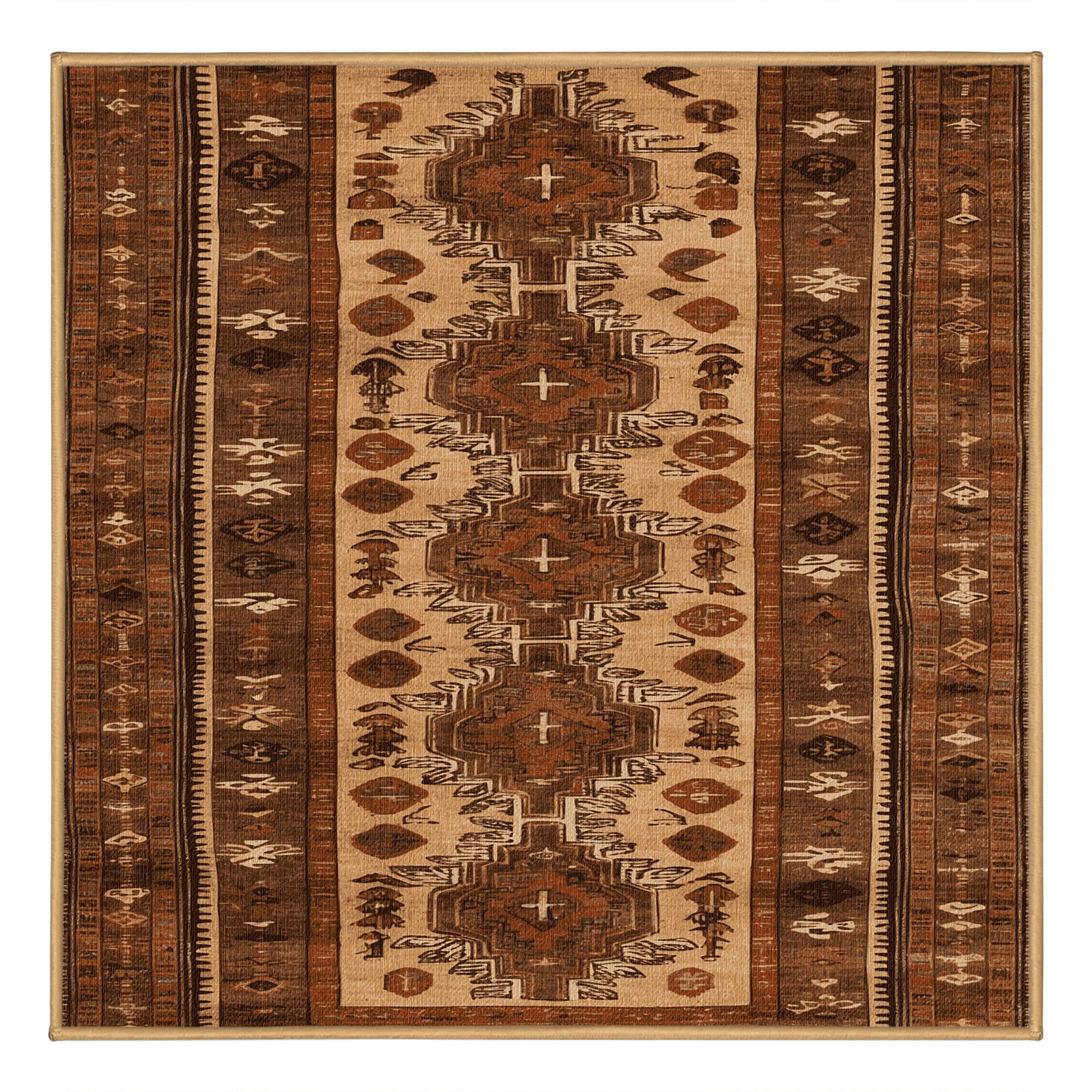 Wildon Home® Machine Washable Turkish Brown Area Rug | Wayfair