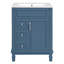 Meuble-lavabo moderne de 24 pouces avec lavabo en céramique, deux tiroirs et tablette réglable pour les petits espaces-304569212