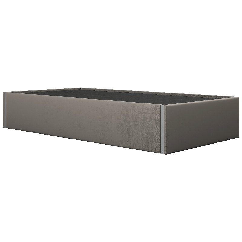 Sapan Upholstered Bed, Velvet Gothic Gray, Twin
