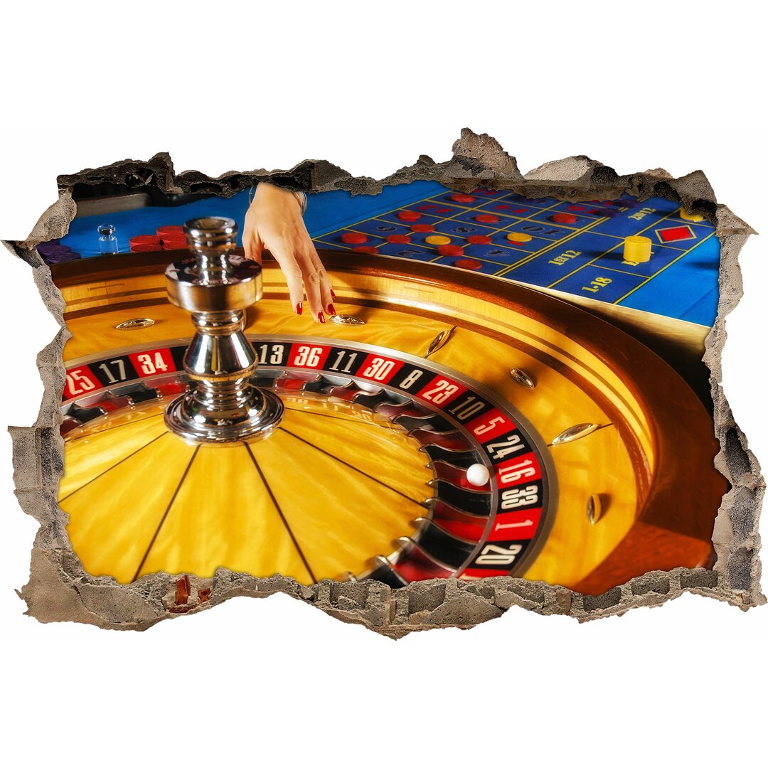 Wandtattoo Roulettetisch im Casino