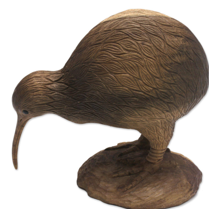 Sculpture hibiscus kiwi sculptée à la main