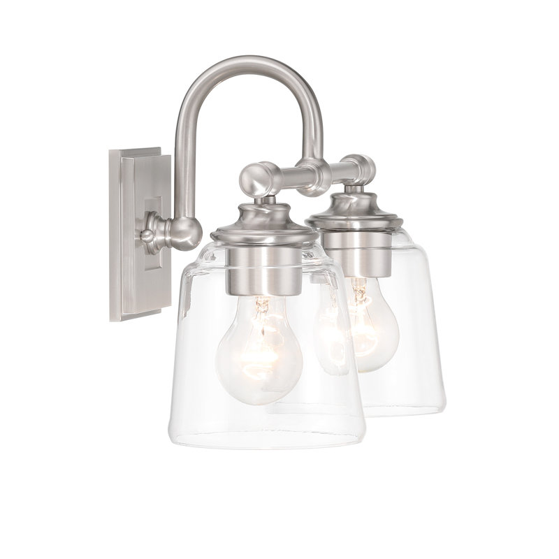 Breakwater Bay Ahmil - meuble-lavabo 2 Lt, Nickel brossé