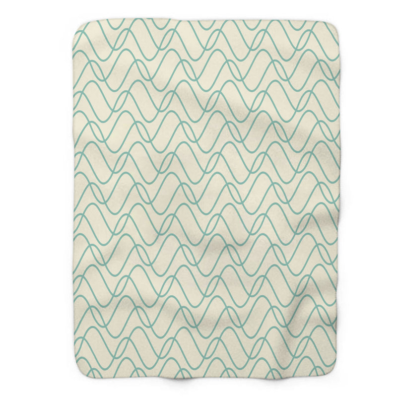 Beige menthe - 1 pièce Sherpa Premium, L 50 po x L 60 po