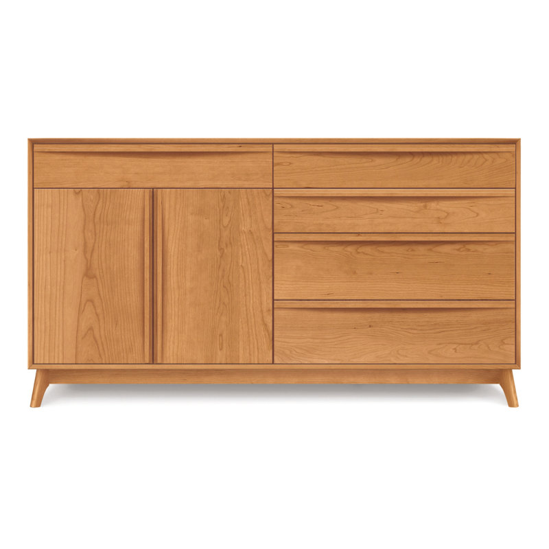 Catalina 66.13'' W Solid Wood Sideboard, Natural Cherry
