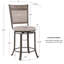 Tabouret pivotant rembourré Luker-428703684