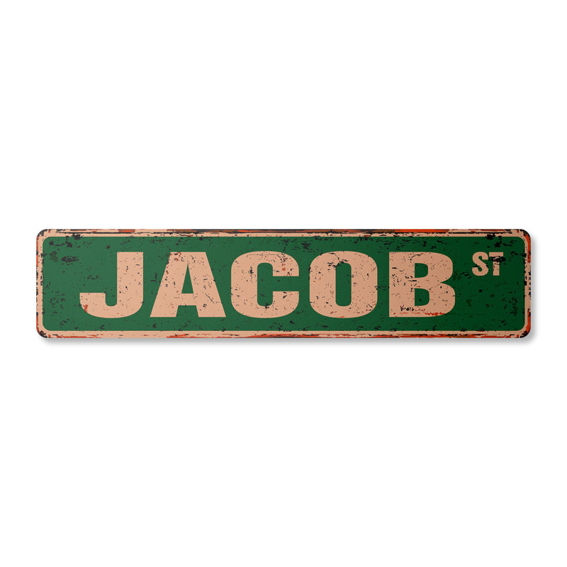 Plaque de rue Jacob en plastique robuste 4 po x 18 po, Blanc, H 4 po x l 18 po x P 0,1 po
