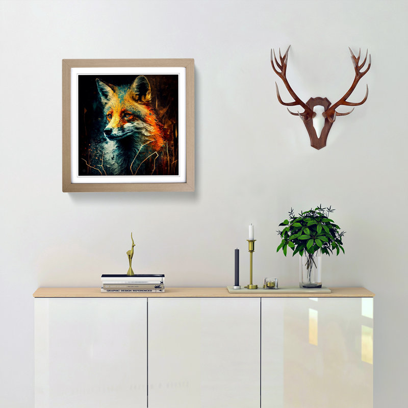 Single Picture Frame Print on Wood, Oak