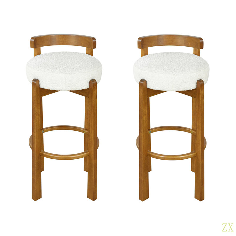 Ensemble de 2 tabourets de bar Elise, Blanc