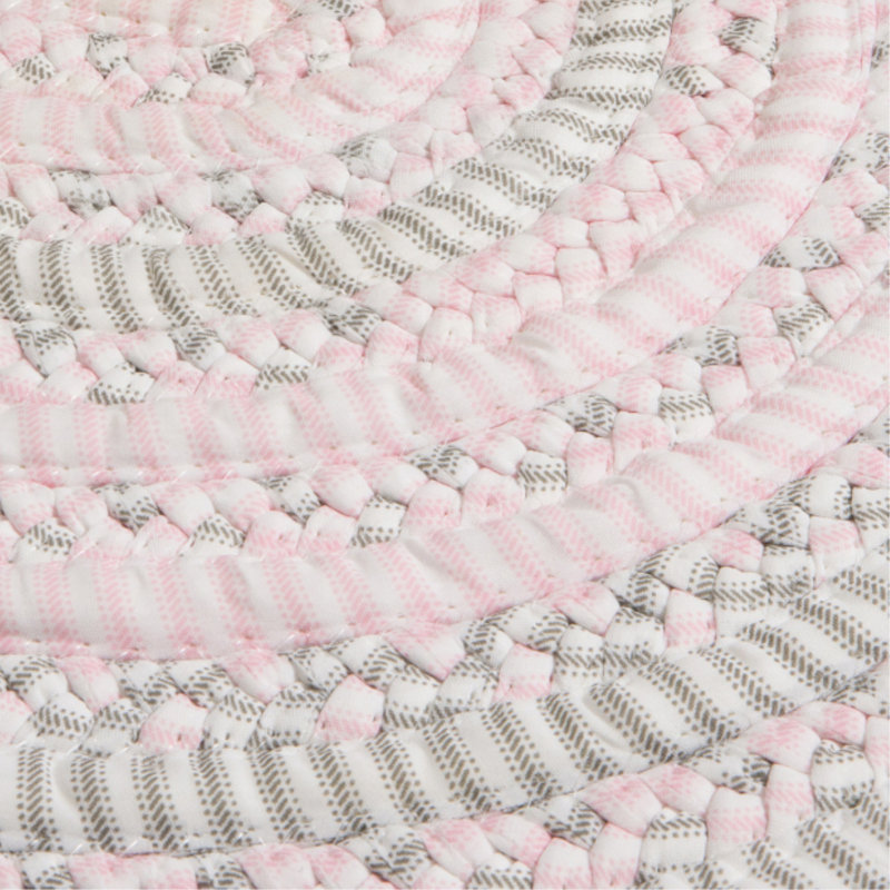 Tapis rose / gris Banneker, Ovale 2 pi x 3 pi