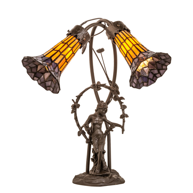 Angelamaria Table Lamp, Yellow/Purple