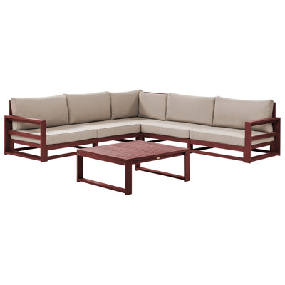 Loycie 252cm Wide Acacia Patio Sofa with Cushions