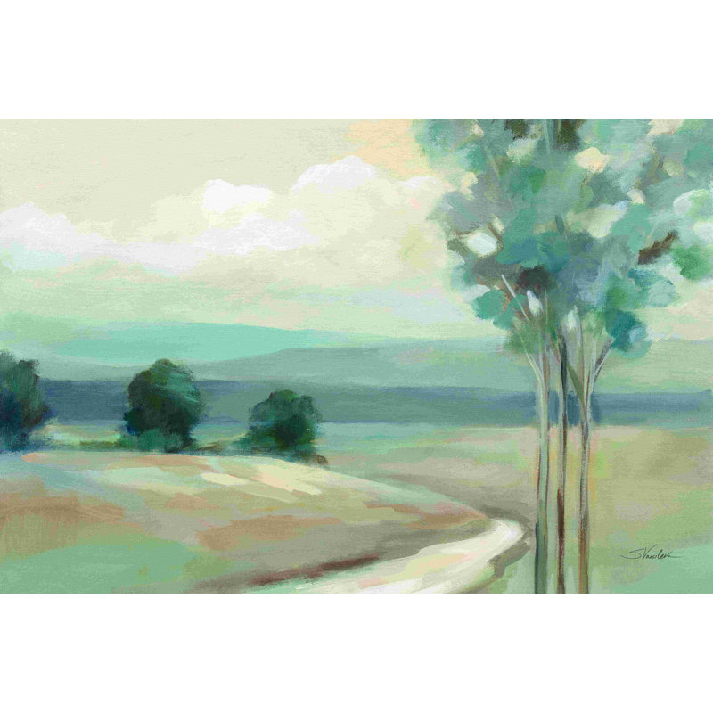 Sage Trees - peinture sur toile tendue, H 20 po x l 30 po, No, Toile tendue