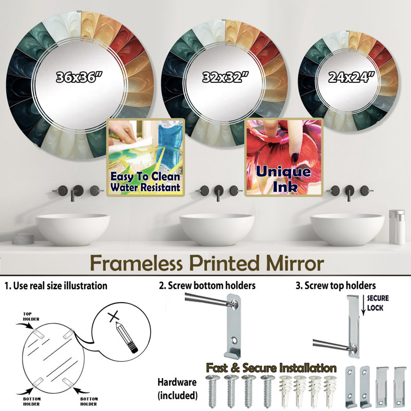 Miroir, 24 po x 24 po