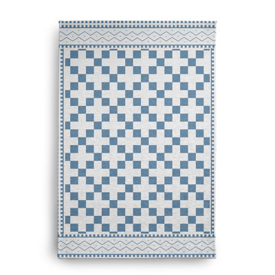 Chenille Geometric Indoor / Outdoor Rug