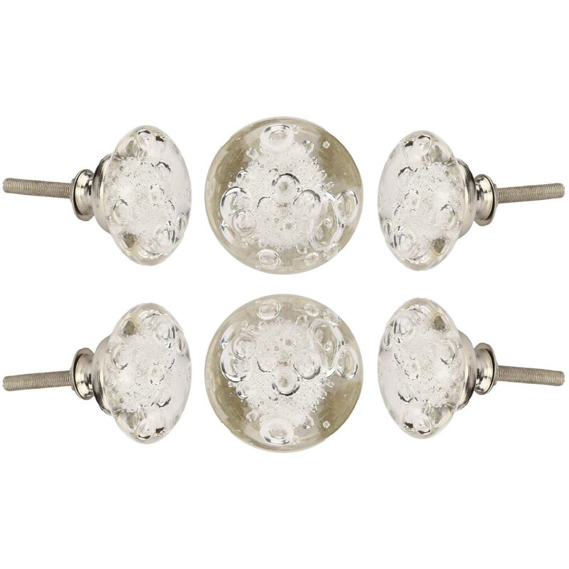 Paquet multiple de boutons de champignon de 1,4 po de diamètre, Transparent