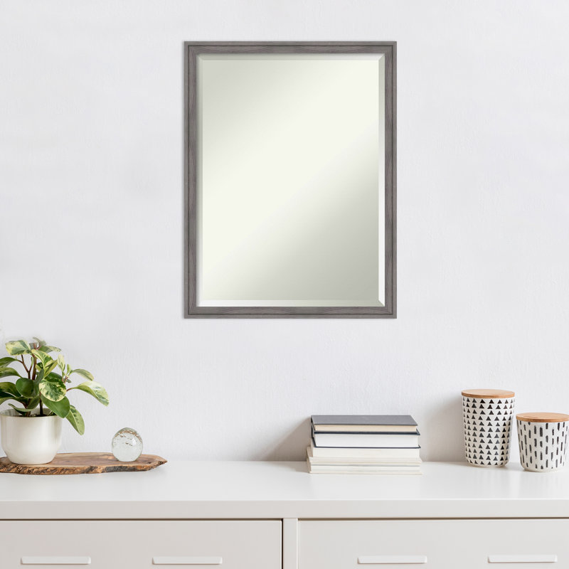 Miroir mural Merima, Gris, 25,75 po x 19,75 po