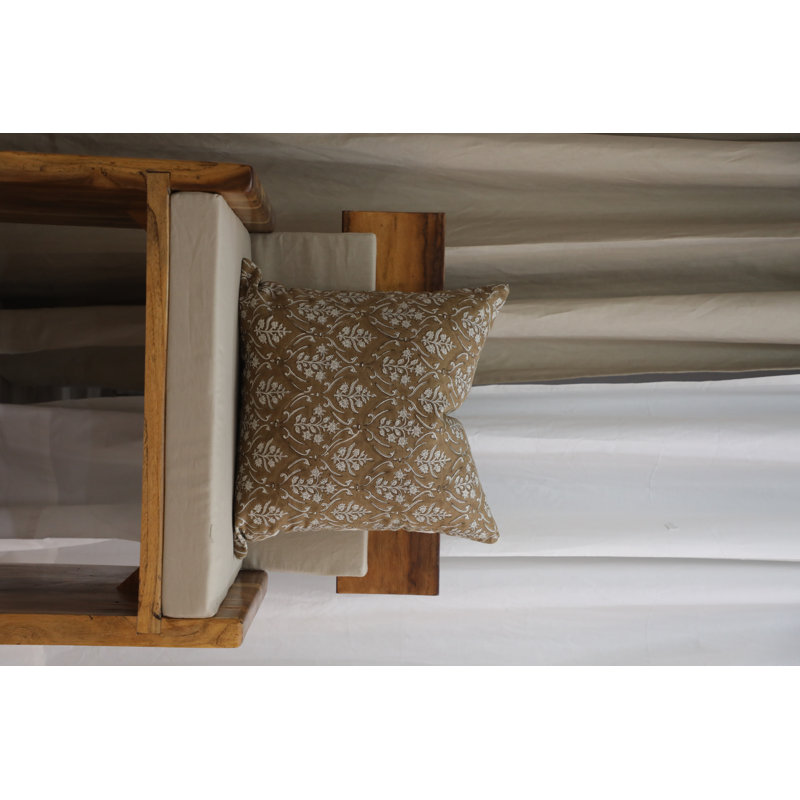 Housse de coussin réversible intérieur / extérieur Floral Linen, Carré, H 26 po x l 26 po