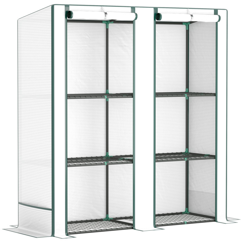 5 Ft W x 2 Ft D Mini Greenhouse, Green