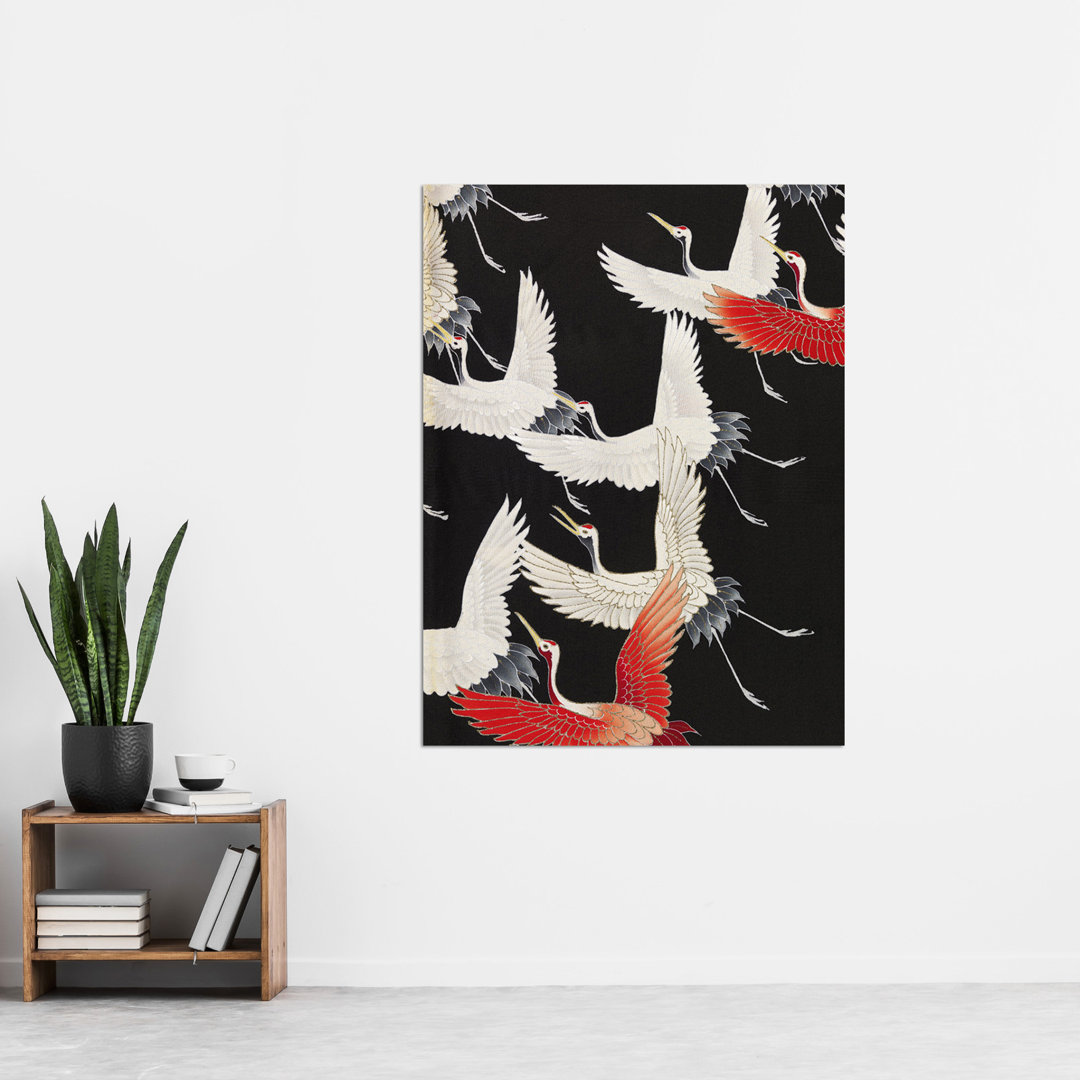 Japanese Crane Kimono - No Frame Art Prints