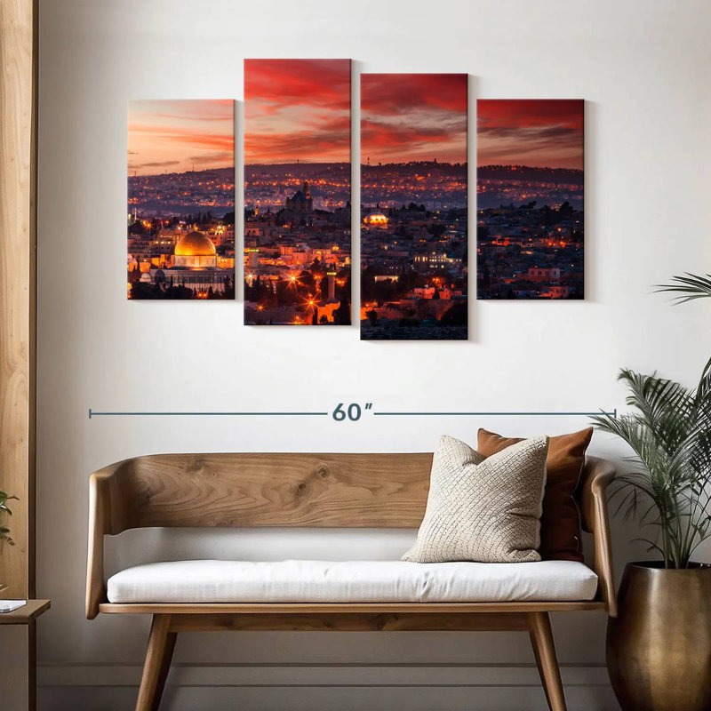 Hannes Jerusalem At Sunset, 32" H x 52" W