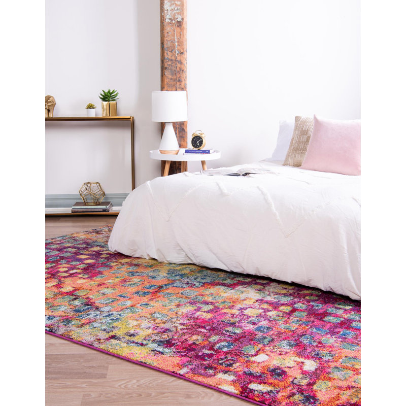 Corlenzo Washable Abstract Indoor Rug, Rectangle 3'3" x 5'3"