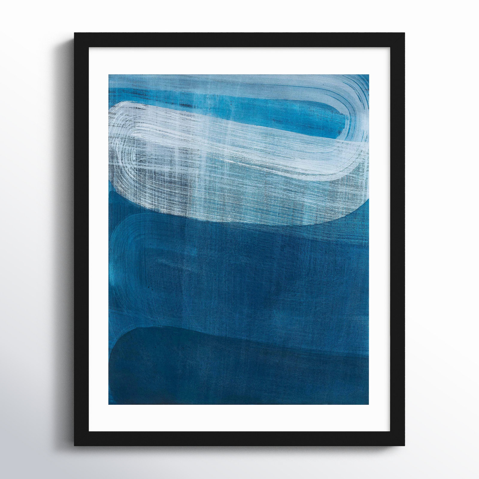 Tidal Blues by Stephanie Dennis, Black, 20" H x 16" W  x 1.25" D